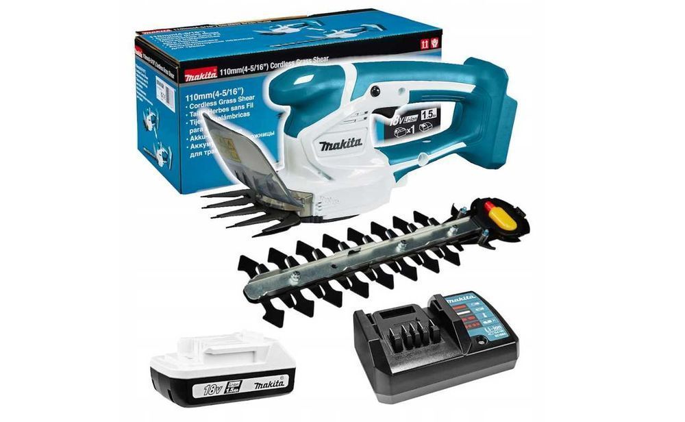 MAKITA Nożyce elektryczne akumulatorowe DO ŻYWOPŁOTU TRAWY Zestaw
