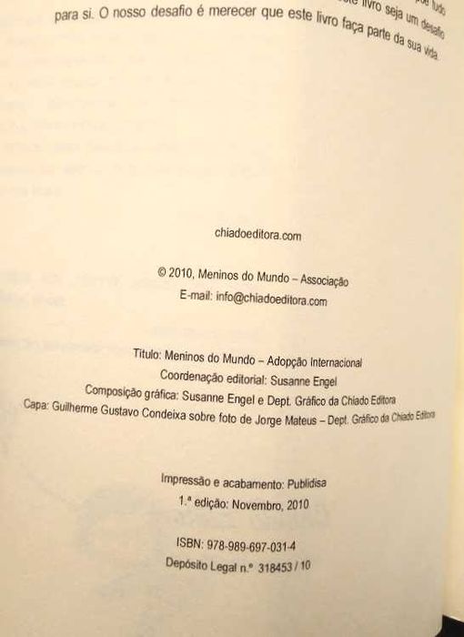 Meninos do Mundo - Adopção internacional - Pref. Á. Laborinho Lúcio