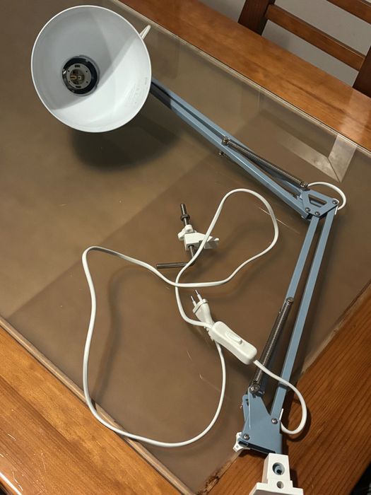 Candeeiro de secretária, azul claro Tertial IKEA