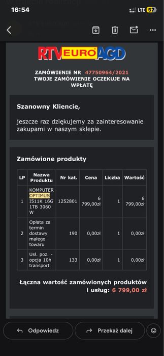 JAK NOWY Komputer Gamingowy RTX 3060 16GB RAM 1TB SSD I5 11-600k ARGB