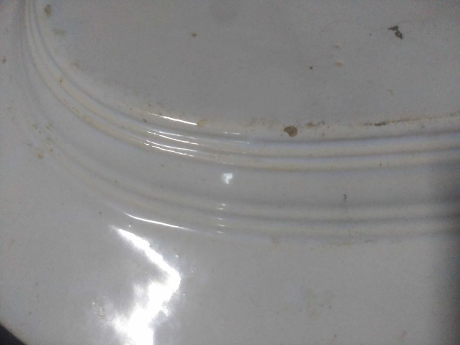 Faiança - Travessa com 37cm por 30cm pintada à mão