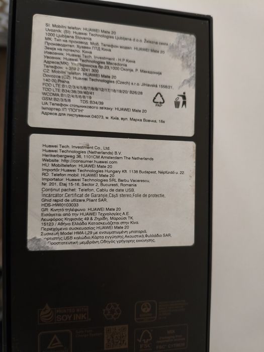 Telefon Huawei mate 20 HMA-L29