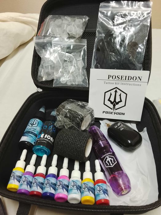 Kit tatuagem completo novo e selado