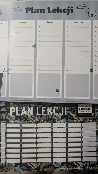 Plan lekcji i notatnik