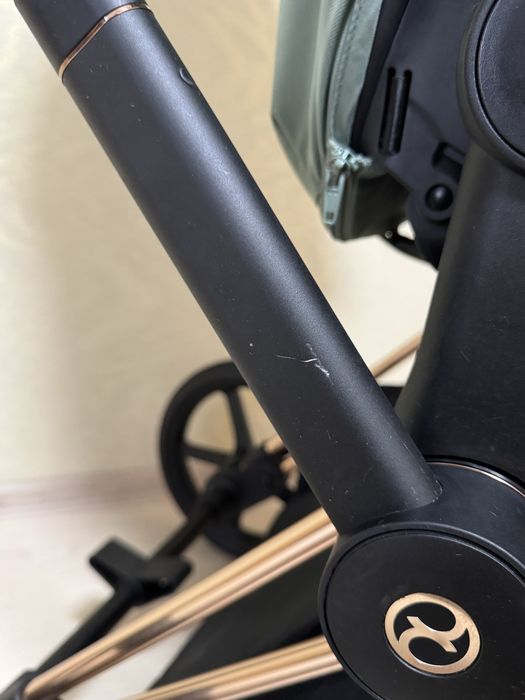 Коляска Cybex Priam Leaf Green шасі RoseGold 4.0