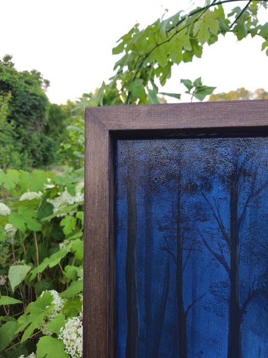 Obraz magiczny las w księżycową noc 120x60