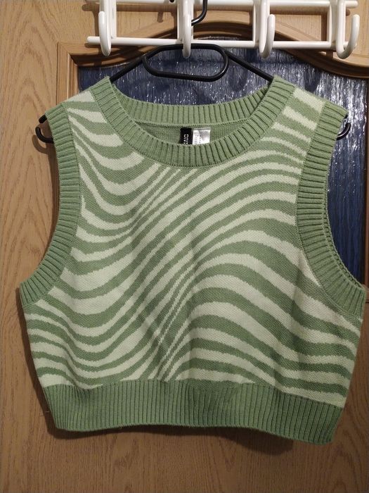 Krótki sweter/bezrękawnik damski r.M H&M