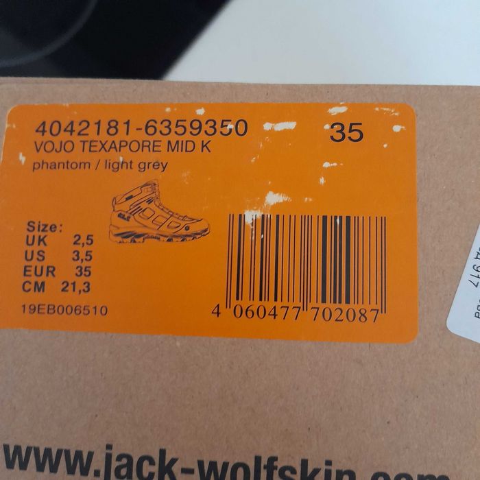 Еврообувь Jack Wolfskin р35/23 по факту.