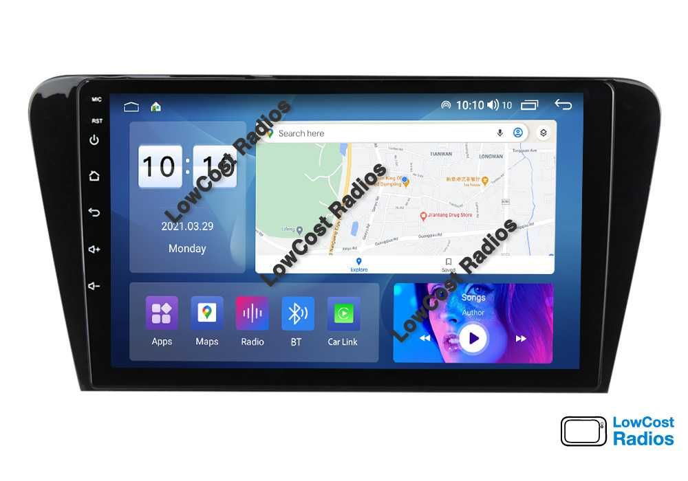 Auto Rádio 10 Polegadas SKODA OCTAVIA 3 | GPS Android BT USB APPS WIFI