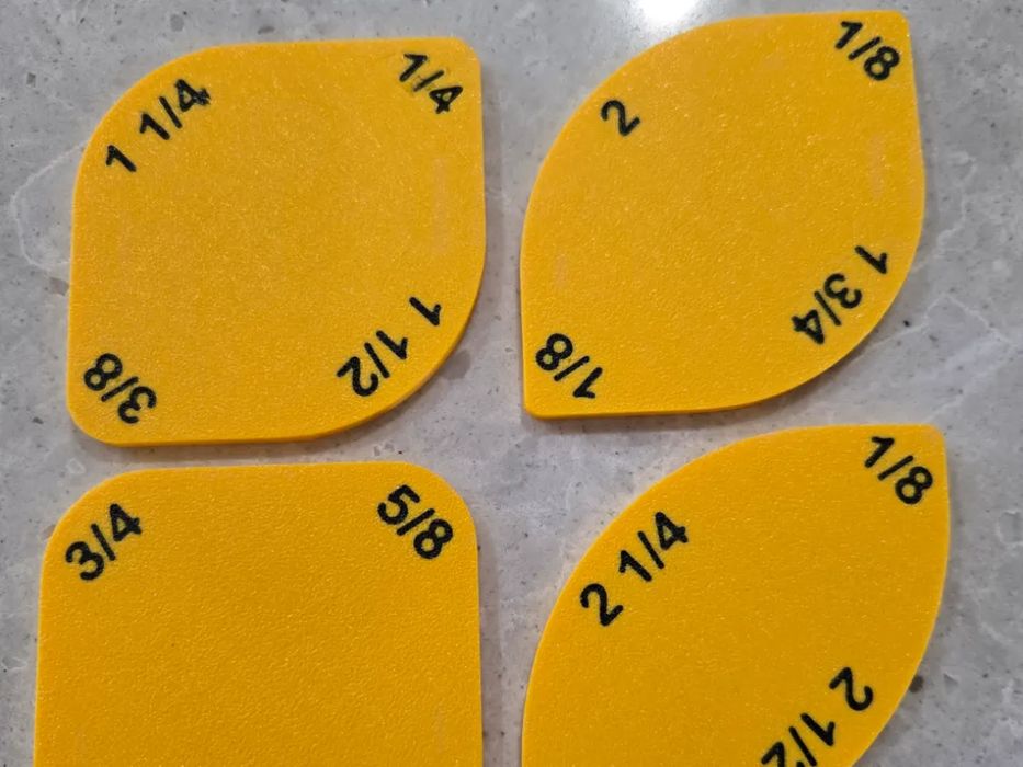 Medidores de Curvatura (Raio) de 1/8" a 2 1/2"