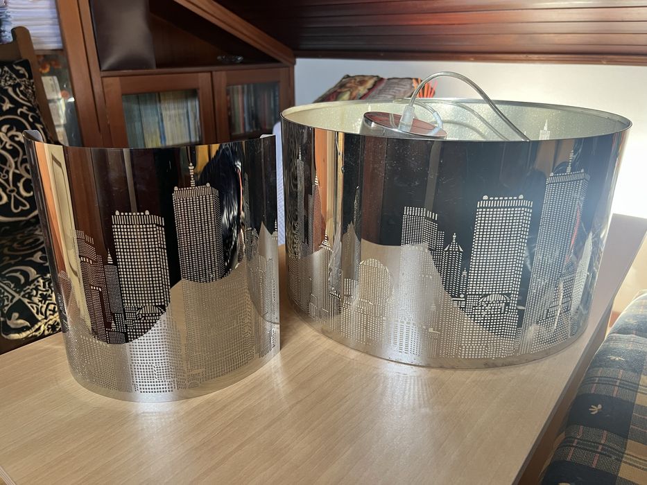 Candeiro de teto + aplique de parede