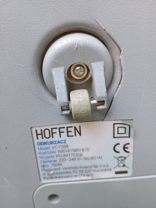 Odkurzacz HOFFEN VC- 7358, Moc 700W - ucięty kabel