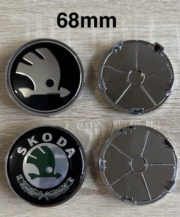 Conjunto 4 Centros Skoda 56mm 60mm 65mm 68mm