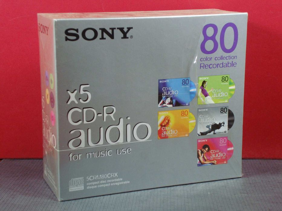SONY CD-R Áudio, Recordable, 79 Min. / Artigo Novo / Selado / Box x 5