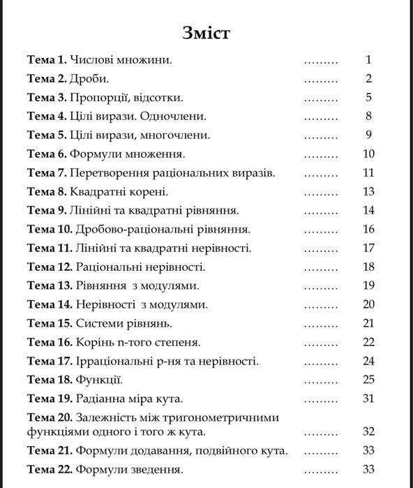 Інтерактивний збірник (конспект) підготовки до НМТ з математики