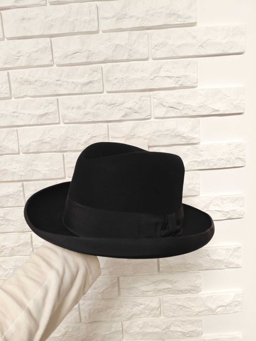 Fulgor homburg godfather р 55 капелюх ретро вінтажний чорний з кролика