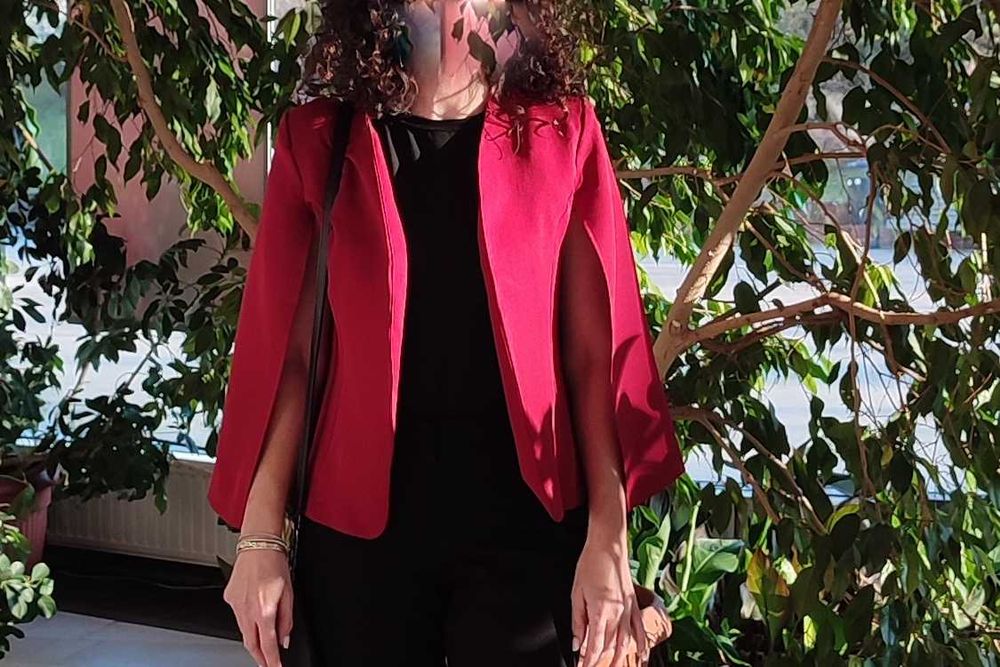 Marynarka - narzutka bordowa Shein 36