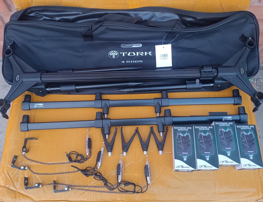 Акція.Род под Carp Pro +  4 сигналізатори + 4 свінгера  + рогачі і чехол