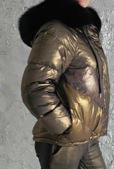 TWINSET kurtka włoska naturalny lis futro roz XL