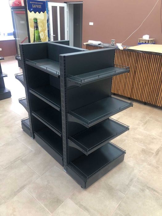 Стелажі та каси для магазинів. Гранти на торгове обладнання. Вітрини