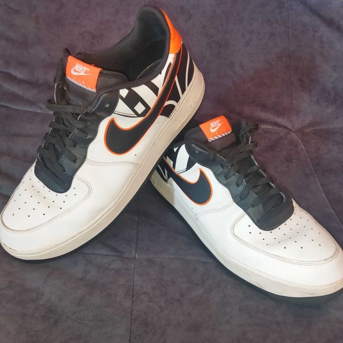 Кросівки кеди Nike Air Force 1 Low White  Black Orang eur.45