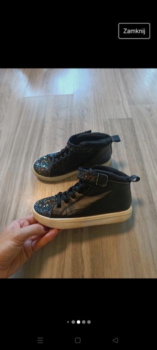 Buty za kostkę błyszczące