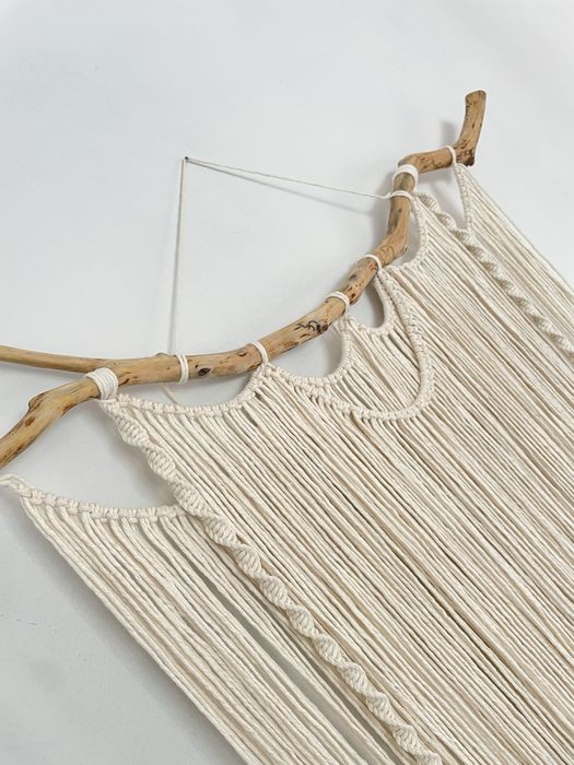 Duża makrama na ścianę w stylu Boho 100x80cm