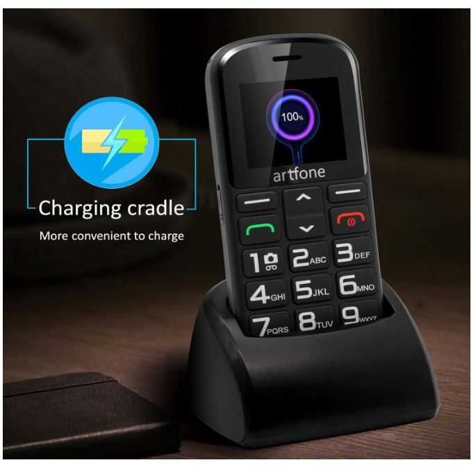 Telefon dla seniorów Artfone CS182 kolor czarny