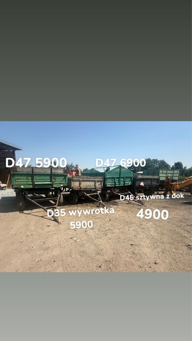Przyczepa rolnicza d45 sztywna zarejstrowana