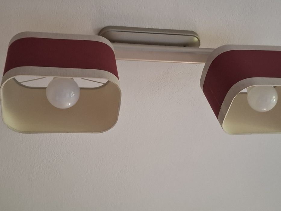 Żyrandol bordo-szary