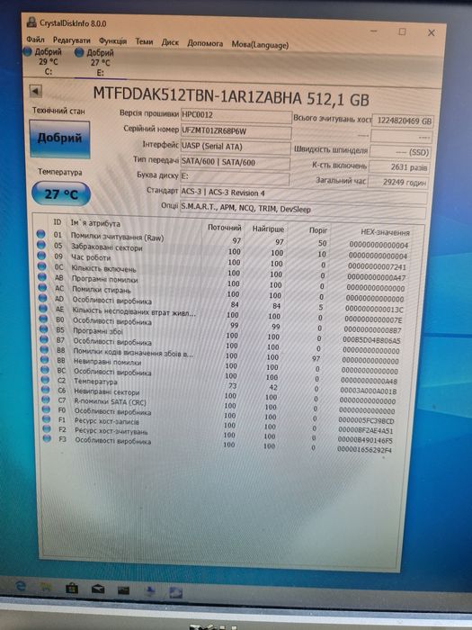 Ssd 500gb  диски для ноутбука або ПК Стан гарний