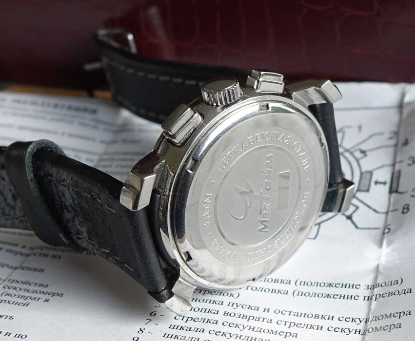 Poljot 3133 Chronograf Mak Time fazy księżyca + paszport.