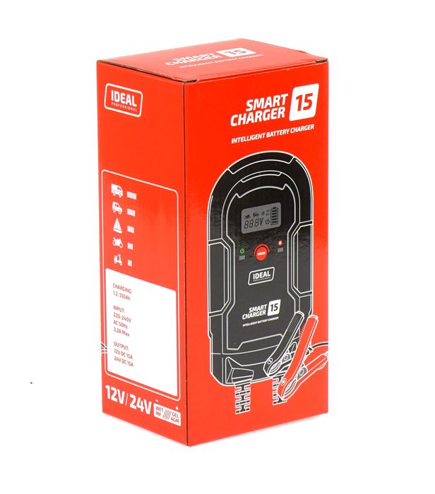 prostownik automatyczny smart charger lcd 15 6/12v 15a agm gel efb wet