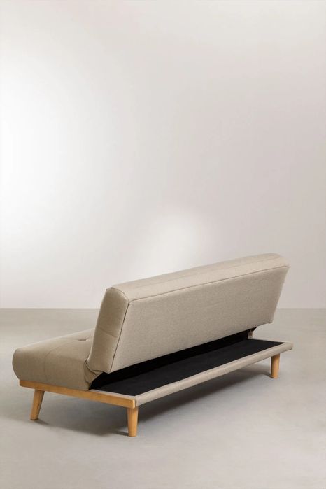 sofa cama sklum de 3 lugares em linho