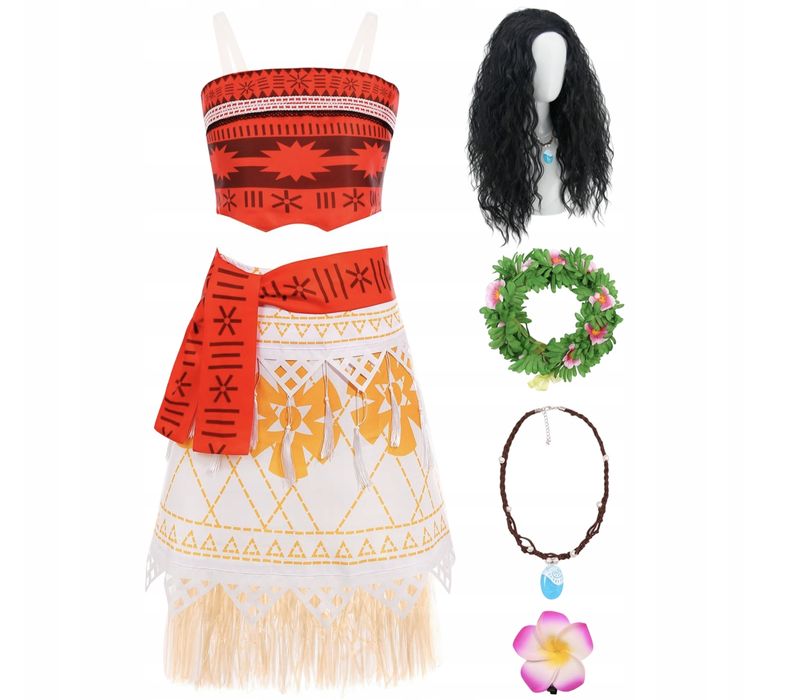 Damski Strój Kostium Przebranie Księżniczka Vaiana Halloween XXXL