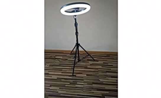 Лампа кільцева ргб 26 см. На штативе 2 м, Для фото и відео, блога.