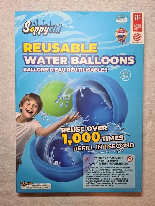 Balony wodne wielokrotnego użytku, 6 sztuk