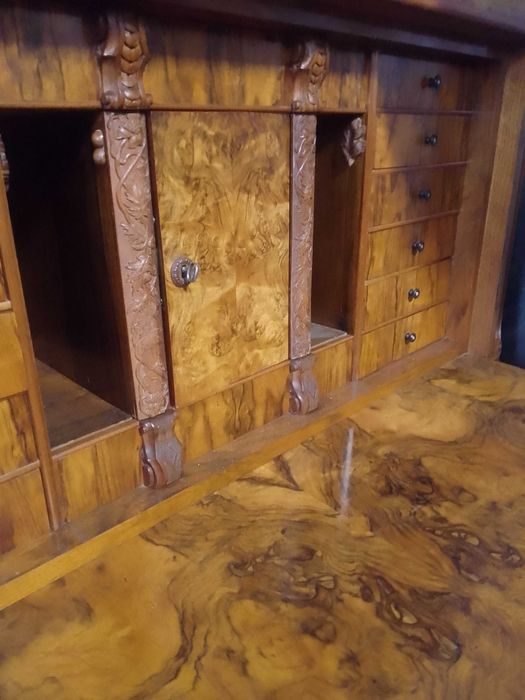 Sekretera biedermeier orzech włoski