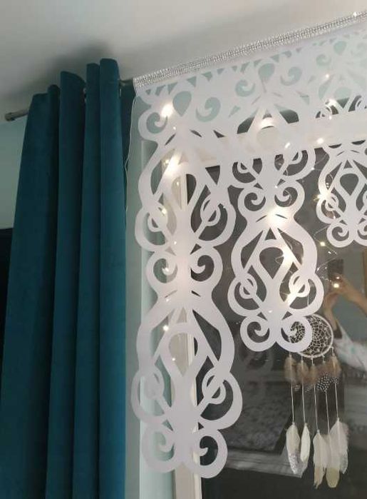 Firana panel ekranowy 60x100 cm żakard dekoracja okienna 2 sztuki