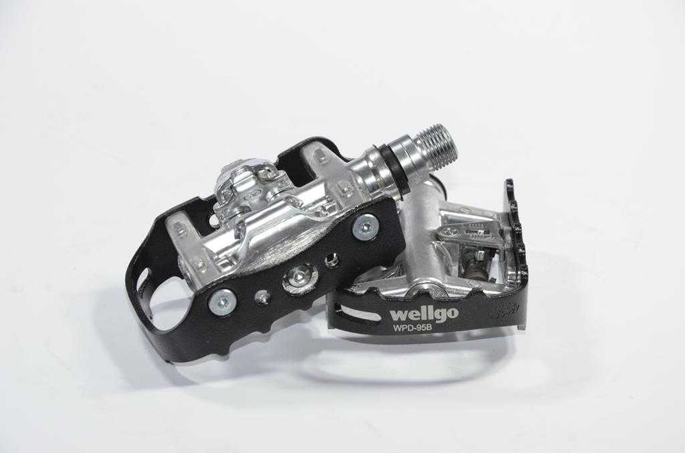 Pedały rowerowe spd platformy wellgo wpd 95b z blokami bloki