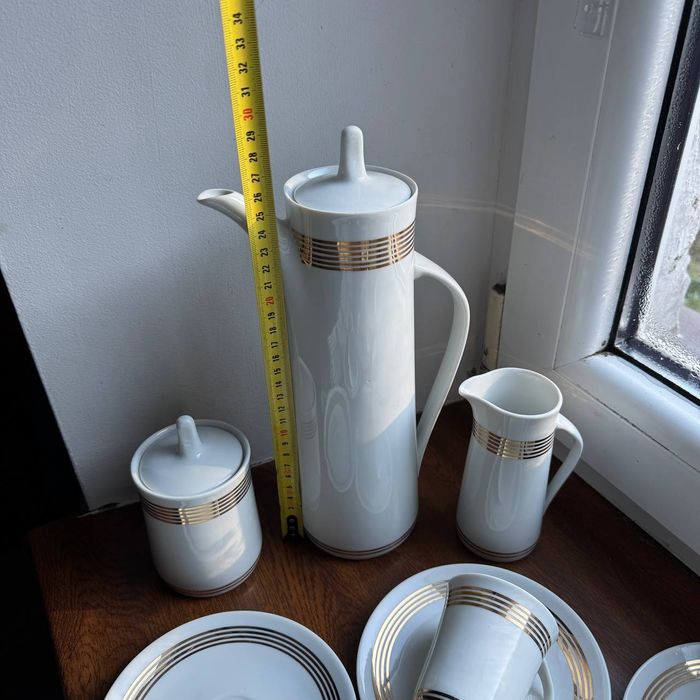 Serwis do kawy „Krokus”, porcelana Ćmielów, proj. W. Potacki, lata 60