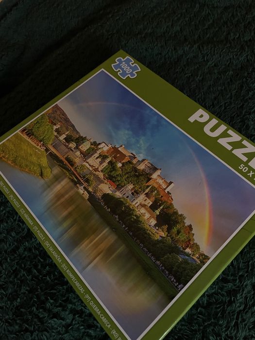 Puzzle 1000 50x70cm miasto tęcza rzeka