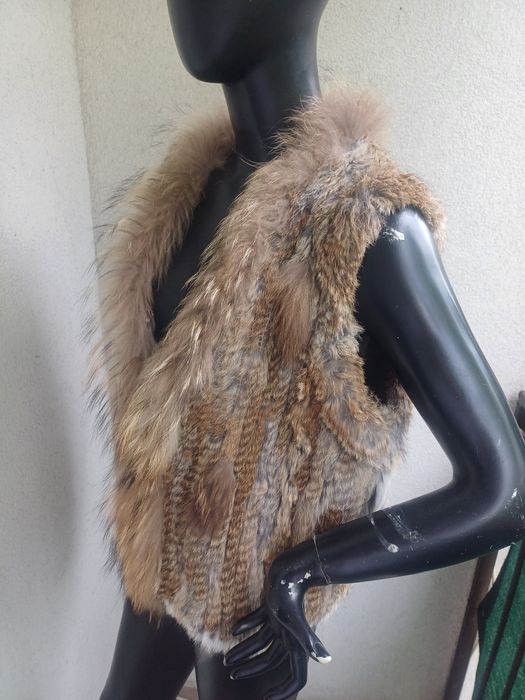 Kamizelka z królika i świstaka xl