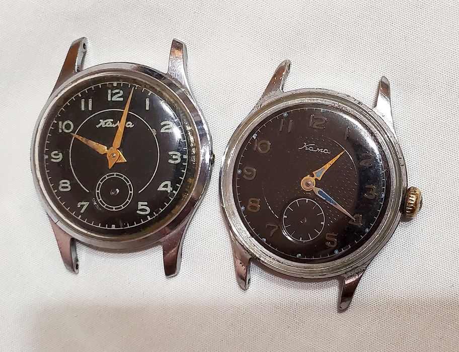 Часы Кама в хроме корпус ЧН-2М механизм 1952 года модель ЧЧЗ ссср