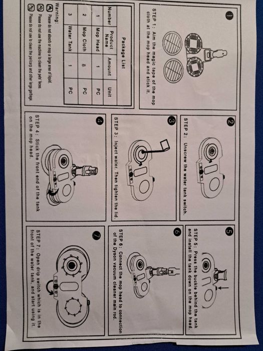 Mopa eletrica para Dyson