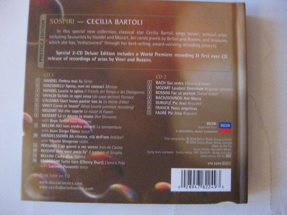 3 CD Cecilia Bartoli -Digibooki / wydania Decca