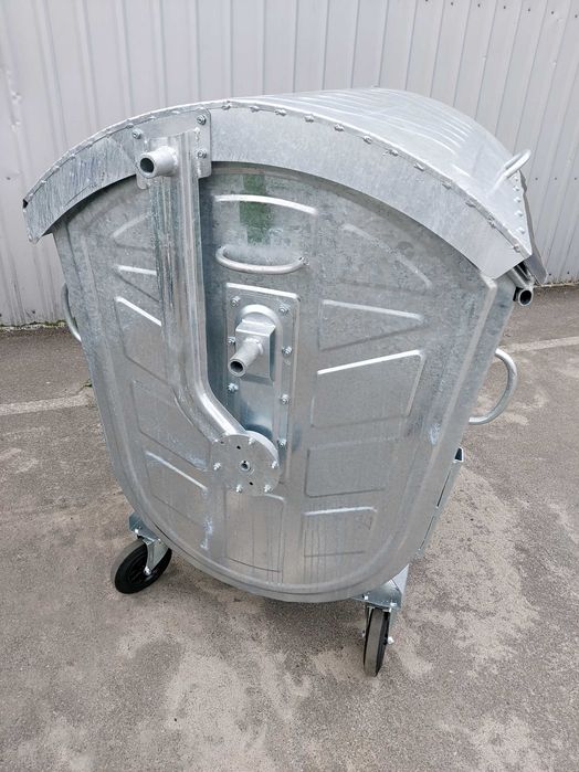 Оцинкованный контейнер для мусора бак мусорный 1100 с доставкой 1,1 м3