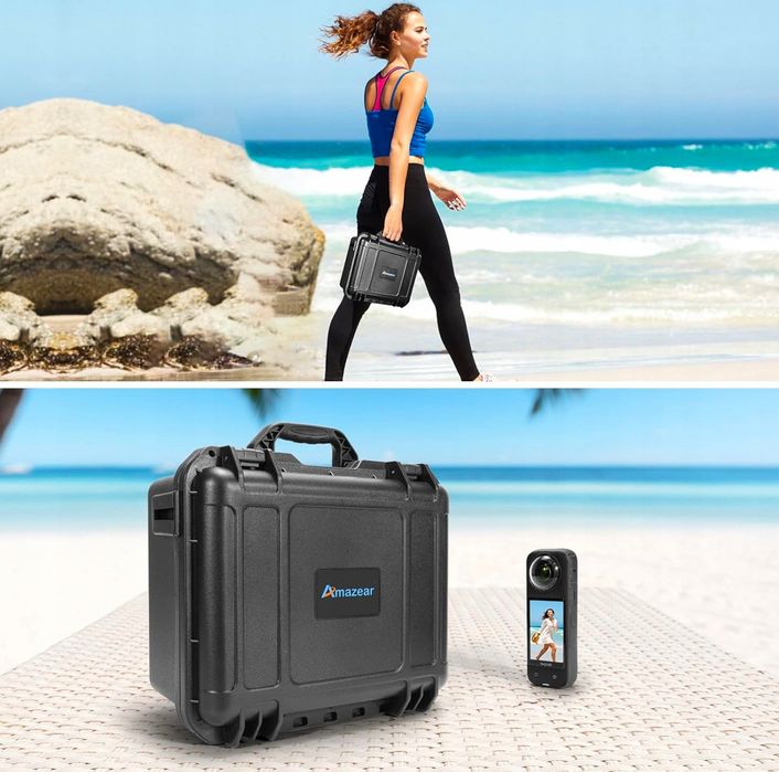 Walizka ochronna Amazear do Insta360 X4/X3 Combo wodoodporne etui
