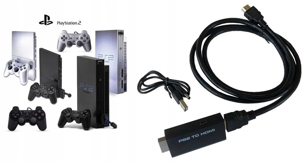 Konwerter PS2 do HDMI + Kabel HDMI * Serwis Konsol VideoPlay Wejherowo