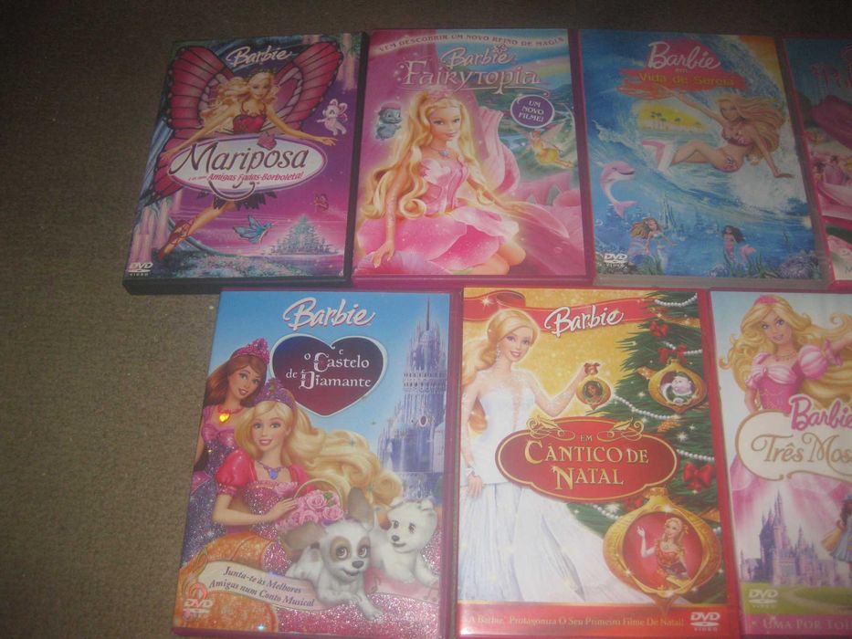 9 Filmes em DVD da "Barbie"